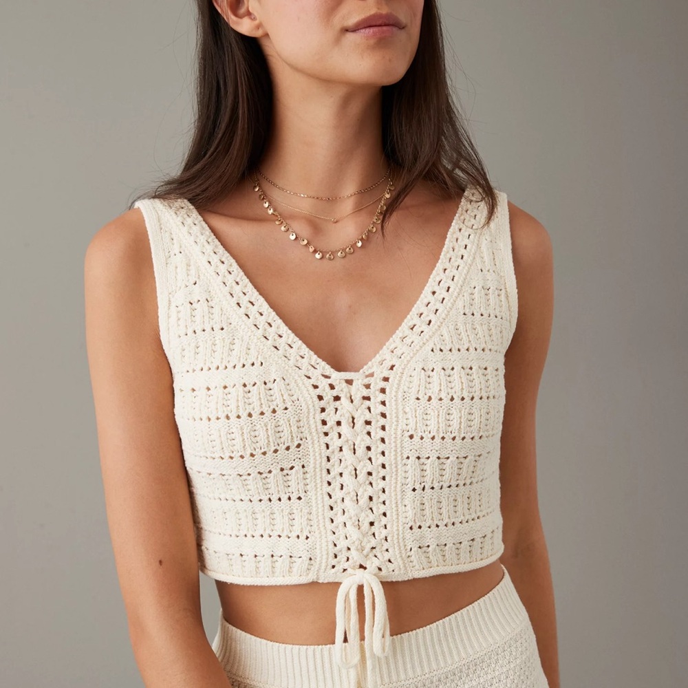 American Eagle crochet tank